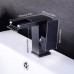 Hotbestus Modern Creative Unique Design Bathroom Vessel Sink Faucet Waterfall Chrome Single Handle Basin Mixer Tap Brass (1/2"connector) - B07884G9F6